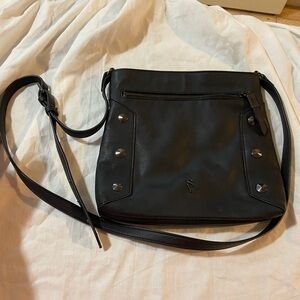 Simply Vera Vera Wang Black Crossbody Bag with Stud Accents